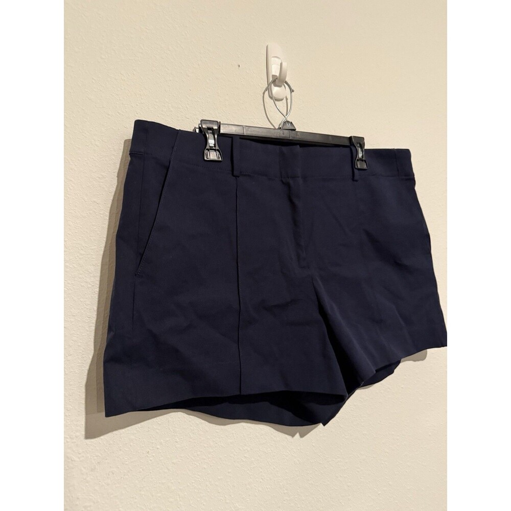 J. Crew Chino Shorts 16 Navy Blue Womens 5" Preppy Stretch Slash Pockets Bermuda